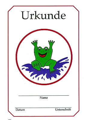Urkunde Frosch