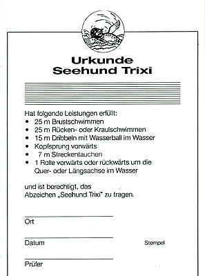 Urkunde Seehung Trixi